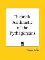 Theoretic Arithmetic of the Pythagoreans - Thomas Taylor (neoplatonist)