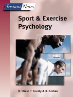 Instant Notes in Sport and Exercise Psychology - Dave Shaw, Trish Gorely, Rod Corban