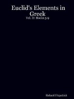 Euclid's Elements in Greek: Vol. II: Books 5-9 - Richard Fitzpatrick