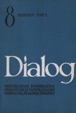 Dialog, nr 8 (112) / 1965 - Stanisław Ignacy Witkiewicz, Jerzy Lutowski, Olgierd Łotoczko, Peter Hacks, Samuel Aloszyn, Redakcja miesięcznika Dialog