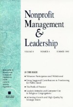 Nonprofit Management & Leadership, No. 4, Fall 1999 - Dennis R. Young, Jossey-Bass Publishers