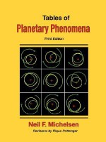 Tables of Planetary Phenomena - Neil F. Michelsen