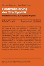 Festivalisierung Der Stadtpolitik: Stadtentwicklung Durch Grosse Projekte - Walter Siebel, Hartmut Häussermann