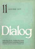 Dialog, nr 11 / listopad 1971 - Kazimierz Kutz, Leonid Andrejew, Leonid Leonow, Redakcja miesięcznika Dialog