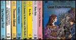 12 Illustrated Classics Mini-Books: Great Expectations / Captains Courageous / Oregon Trail / Treasure Island / King Arthur's Court / Ben-Hur / Journey to Center of the Earth / and More! (Simplified for the Younger Reader) Ages 7+ - Robert Louis Stevenson, Charles Dickens, Herman Melville, Mark Twain, Francis Parkman, Jules Verne, Joseph Rudyard Kipling, William Bligh, Lew Wallace, James Fenmore Cooper