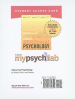 My Psych Lab With Pearson E Text Student Access Code Card For Abnormal Psychology (Standalone) (Mypsychlab (Access Codes)) - Deborah Beidel, Cynthia Bulik, Melinda Stanley