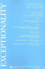 Transition To Adult Life: A Special Issue of exceptionality (Exceptionality : a Special Education Journal, Vol 11 Number 2, 2003) - Patricia L. Sitlington