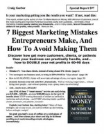 7 Biggest Marketing Mistakes Entrepreneurs Make, And How To Avoid Making Them - Craig Garber