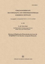 Messung Und Regelung Des Klimazustandes Durch Eine Die Ertraglichkeit Fur Den Menschen Anzeigende Klimasonde - Gunter Riedel