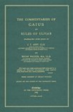 The Commentaries of Gaius and Rules of Ulpian - Gaius, Domitius Ulpianus, J.T. Abdy, Bryan Walker