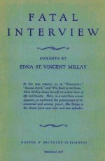 Fatal Interview: Sonnets - Edna St. Vincent Millay