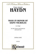 Mass in Honor of Saint Nicholas, in G Major: Satb with Satb Soli (Latin Language Edition) - Franz Haydn