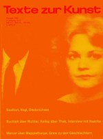 Texte zur Kunst. Nr. 8. Guattari, Vogl, Diederichsen. Buchloh über Richter, Kelley über Thek, Interview mit Haacke. Mercer über Mapplethorpe, Graw zu den Geschlechtern - Diedrich Diederichsen, Mike Kelley, Hans Haacke, Benjamin Buchloh, Félix Guattari, Kobena Mercer, Isabelle Graw