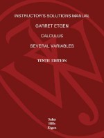 Ism T/A Calculus: Several Var, (Ch13-19) - Salas, Garret J. Etgen, Einar Hille