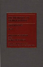 Dictionary of Demography/Biographies: 2 Vols - William Petersen, Renee Petersen