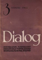 Dialog, nr 3 (83) / marzec 1963 - Eugène Ionesco, Ludwik Hieronim Morstin, Redakcja miesięcznika Dialog