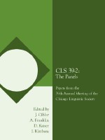 CLS 39-2: The Panels: Papers from the 39th Annual Meeting of the Chicago Linguistic Society - J. Cihlar, A. Franklin, D. Kaiser