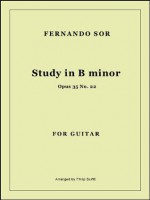 Study in B minor, Opus 35 No. 22 ( Guitar Sheet Music ) - Fernando Sor