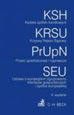 Kodeks spółek handlowych Krajowy Rejestr Sądowy Prawo upadłościowe i naprawcze Ustawa o europejskim zgrupowaniu interesów gospodarczych i spółce europejskiej - Aneta Flisek