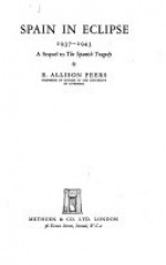 Spain in eclipse, 1937-1943: a sequel to The Spanish Tragedy - E. Allison Peers