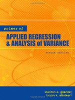 Primer of Applied Regression & Analysis of Variance - Stanton A. Glantz, Bryan K. Slinker