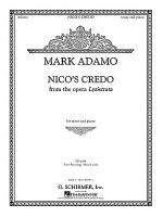 Nico's Credo from Lysistrata: Tenor and Piano - Mark Adamo