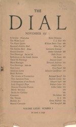 The Dial: Volume LXXIII, Number 5, November 1922 - Scofield Thayer, T.S. Eliot, Ezra Pound, W.B. Yeats, Sherwood Anderson, Malcolm Cowley, Bertrand Russell