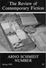 Review of Contemporary Fiction, Vol. VIII, #1, Arno Schmidt - John O'Brien, F.P. Ott