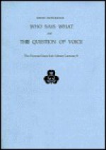 Who Says What and the Question of Voice - Denis Donoghue