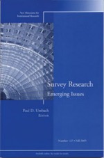 Survey Research Emerging Issues: New Directions for Institutional Research, Number 127 - IR