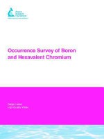 Occurrence Survey of Boron and Hexavalent Chromium - M. Frey, C. Seidel, M. Edwards