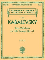 Easy Variations on Folk Themes, Op. 51: For Piano - Dmitri Kabalevsky