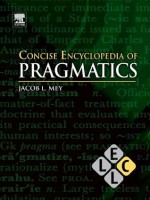 Concise Encyclopedia of Pragmatics (online) (Concise Encyclopedias of Language and Linguistics) - J.L. Mey