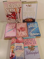 5 LaVyrle Spencer Paperbacks and 2 Hardcovers- Bygones, Vows, November of the Heart, Hummingbird, Sweet Memories, A Heart Speaks and Forgving - LaVyrle Spencer