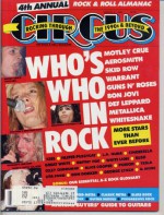 Circus Magazine WHO'S WHO IN ROCK Rock Encyclopedia SEBASTIAN BACH Aerosmith BON JOVI Kirk Hammett AXL ROSE March 31, 1990 C (Circus Magazine) - Gerald Rothberg