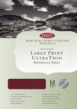 The Holman Large Print Reference Bible: New King James Version, Burgundy - Holman Bible Publisher