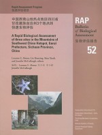 A Rapid Biological Assessment of Three Sites in the Mountains of Southwest China Hotspot, Ganzi Prefecture, Sichuan Province, China - Leeanne E. Alonso, Liu Shaoying, Shen Xiaoli, Jennifer McCullough