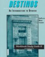 Workbook/Study Guide II Lessons 2752 to Accompany Destinos: An Introduction to Spanish - Richard V. Teschner