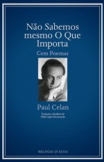 Não Sabemos mesmo O Que Importa - Paul Celan, Gilda Lopes Encarnação