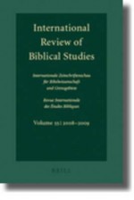 International Review of Biblical Studies, Volume 55 (2008-2009) - Bernhard Lang