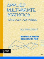 Applied Multivariate Statistics with SAS Software - Ravindra Khattree