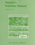 Student Solutions Manual for Intermediate Algebra - Margaret L. Lial, John Hornsby, Terry McGinnis