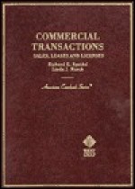 Commercial Transactions: Sales, Leases, and Licenses - Richard E. Speidel