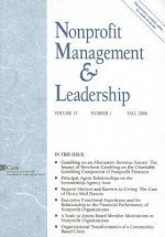 Nonprofit Management & Leadership, Volume 17, Number 1 - Roger A. Lohmann, Kathleen Mills, Avner Ben-Ner