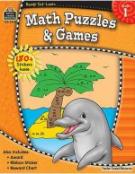 Math Puzzles & Games, Grade 1 [With 150+ Stickers] - Ina Massler Levin, Eric Migliaccio, Sarah Smith