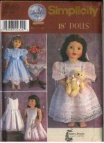 Simplicity 9560 - 18-Inch Dolls - Vintage Clothes - Fancy Frocks - Susan Payne