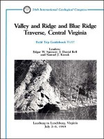 Valley And Ridge And Blue Ridge Traverse, Central Virginia: Leesburg To Lynchburg, Virginia, July 2 8, 1989: Field Trip Guidebook T157 - Edgar W. Spencer, David J. Bell