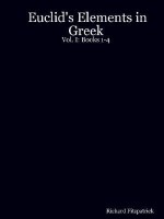 Euclid's Elements in Greek: Vol. I: Books 1-4 - Richard Fitzpatrick