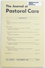 The Journal of Pastoral Care, Volume XXXVII Number 3, September 1983 - Charles A. Van Wagner, Howard J. Clinebell, Paul W. Walaskay, William S. Schmidt, Edward E. Thornton, Orlo Strunk