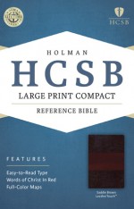 HCSB Large Print Compact Bible, Saddle Brown LeatherTouch - Holman Bible Publisher